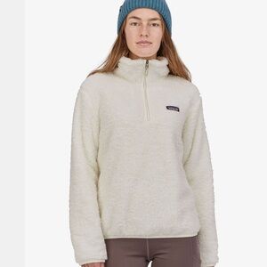 Patagonia Women's Los Gatos 1/4-Zip Fleece Pullover S Small birch white